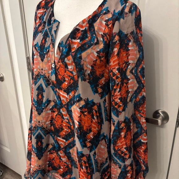 Show Me Your Mumu bright colorful patterned long sleeve blouse size M - Picture 11 of 16